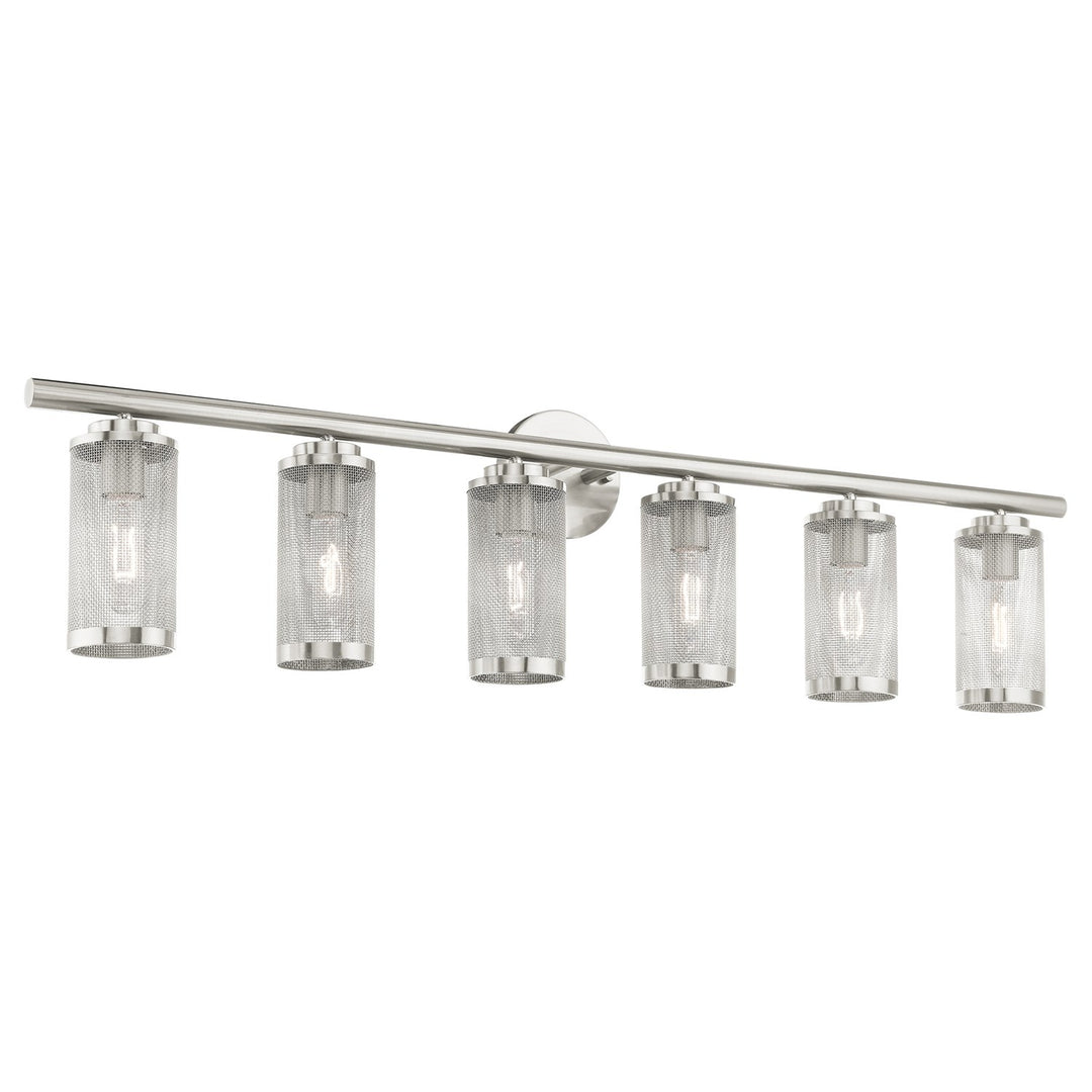 6 Light Brushed Nickel Bath Vanity