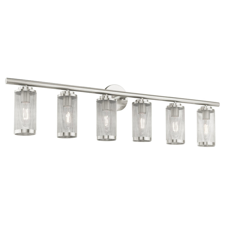 6 Light Brushed Nickel Bath Vanity