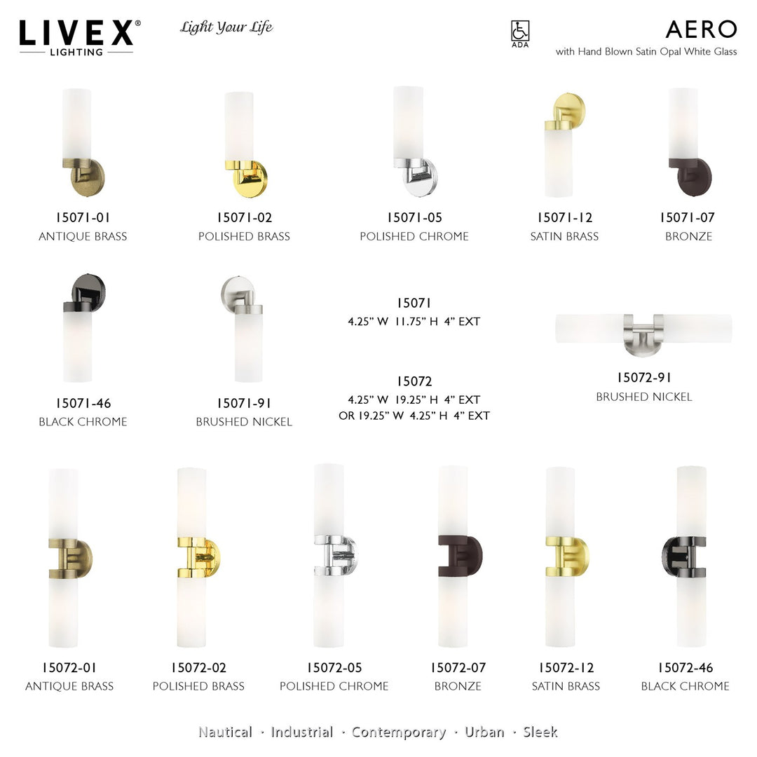 1 Light Polished Brass Ada Single Sconce