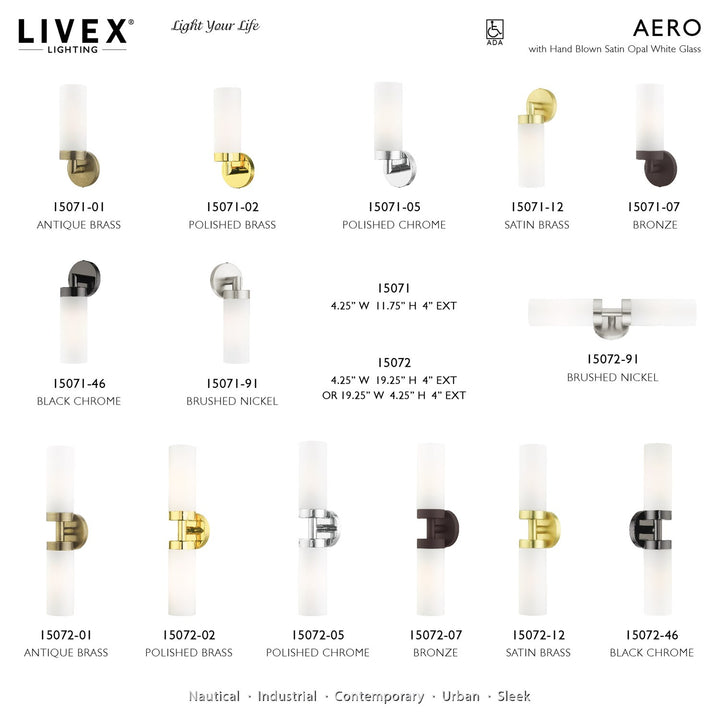 1 Light Polished Brass Ada Single Sconce
