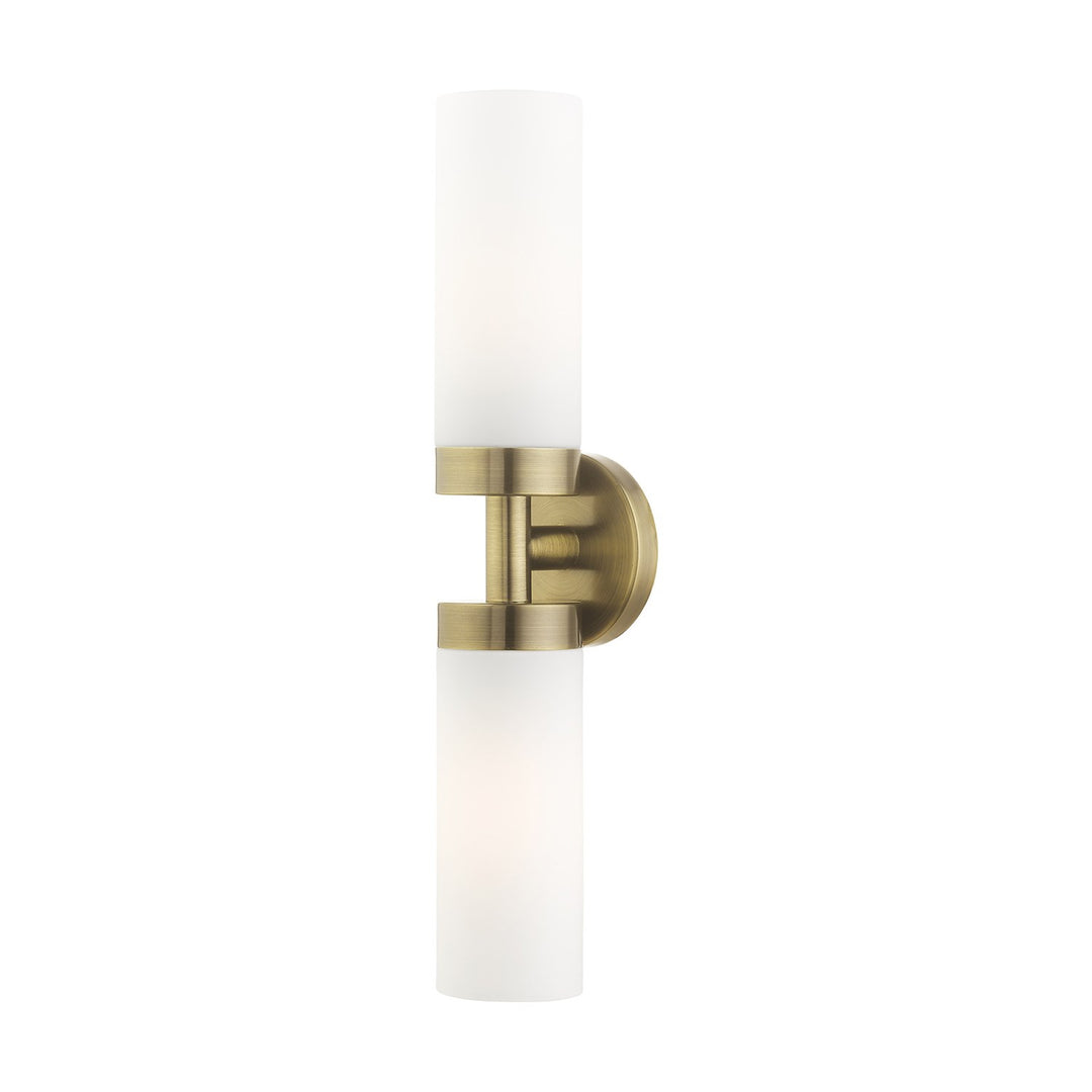2 Light Antique Brass Ada Vanity Sconce by Livex Lighting