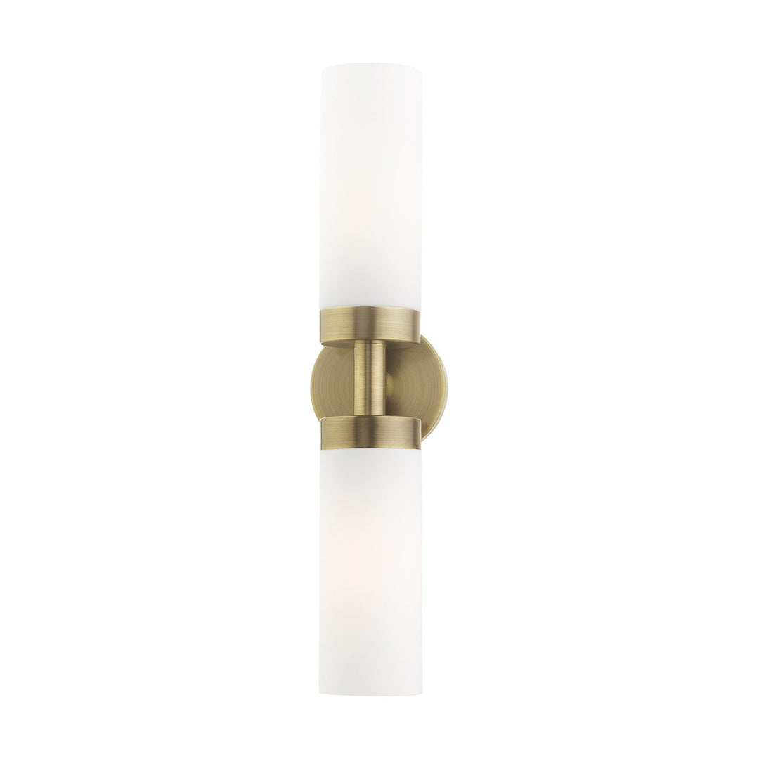 2 Light Antique Brass Ada Vanity Sconce