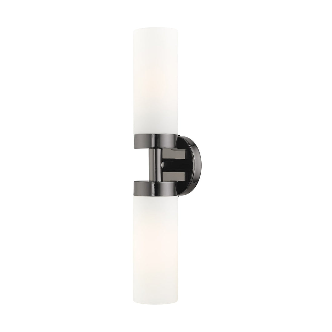 2 Light Black Chrome Ada Vanity Sconce by Livex Lighting