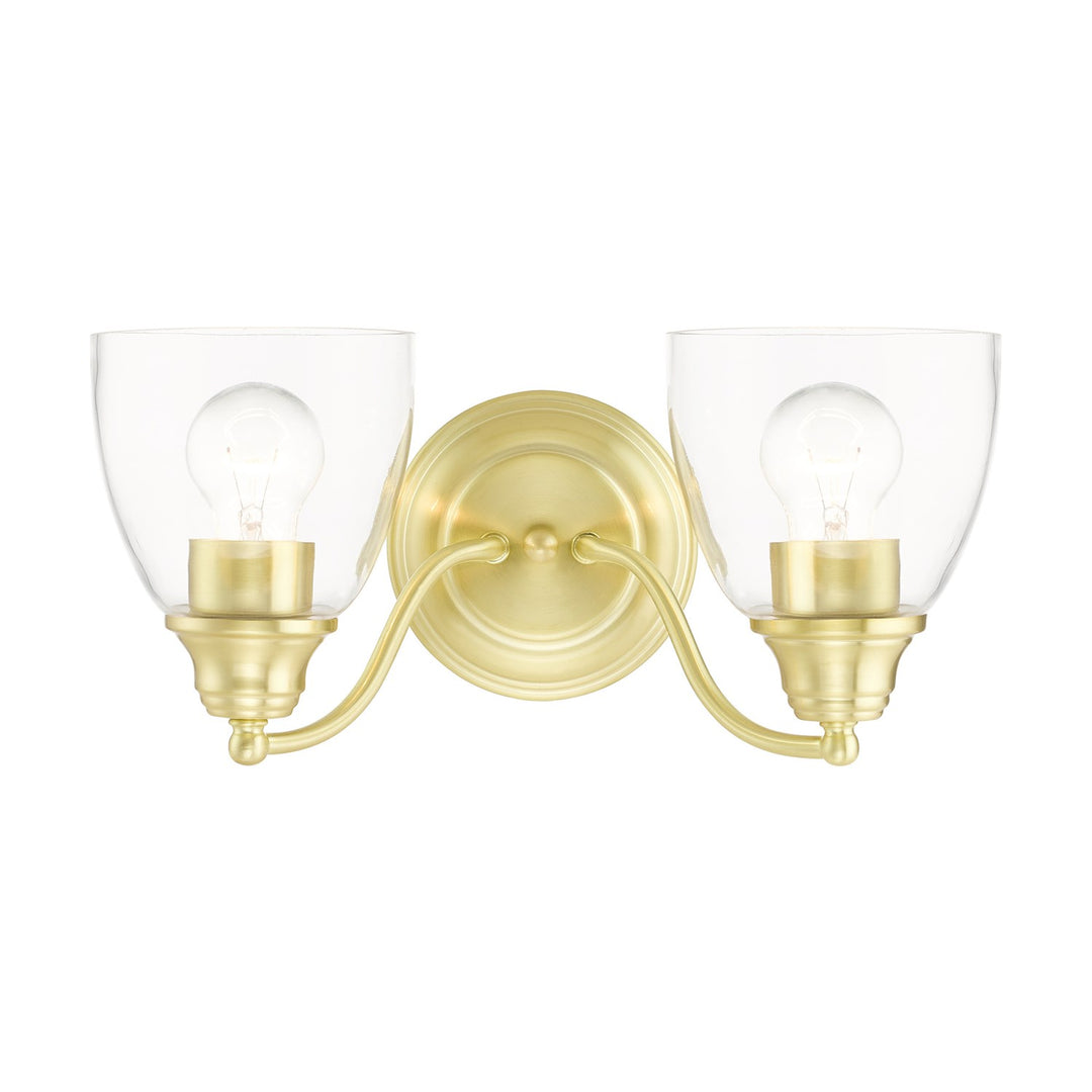 2 Light Satin Brass Vanity Sconce by Livex Lighting