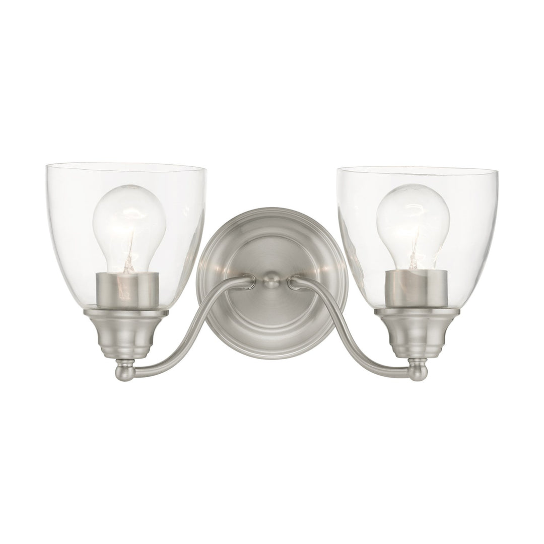 2 Light Brushed Nickel Vanity Sconce by Livex Lighting
