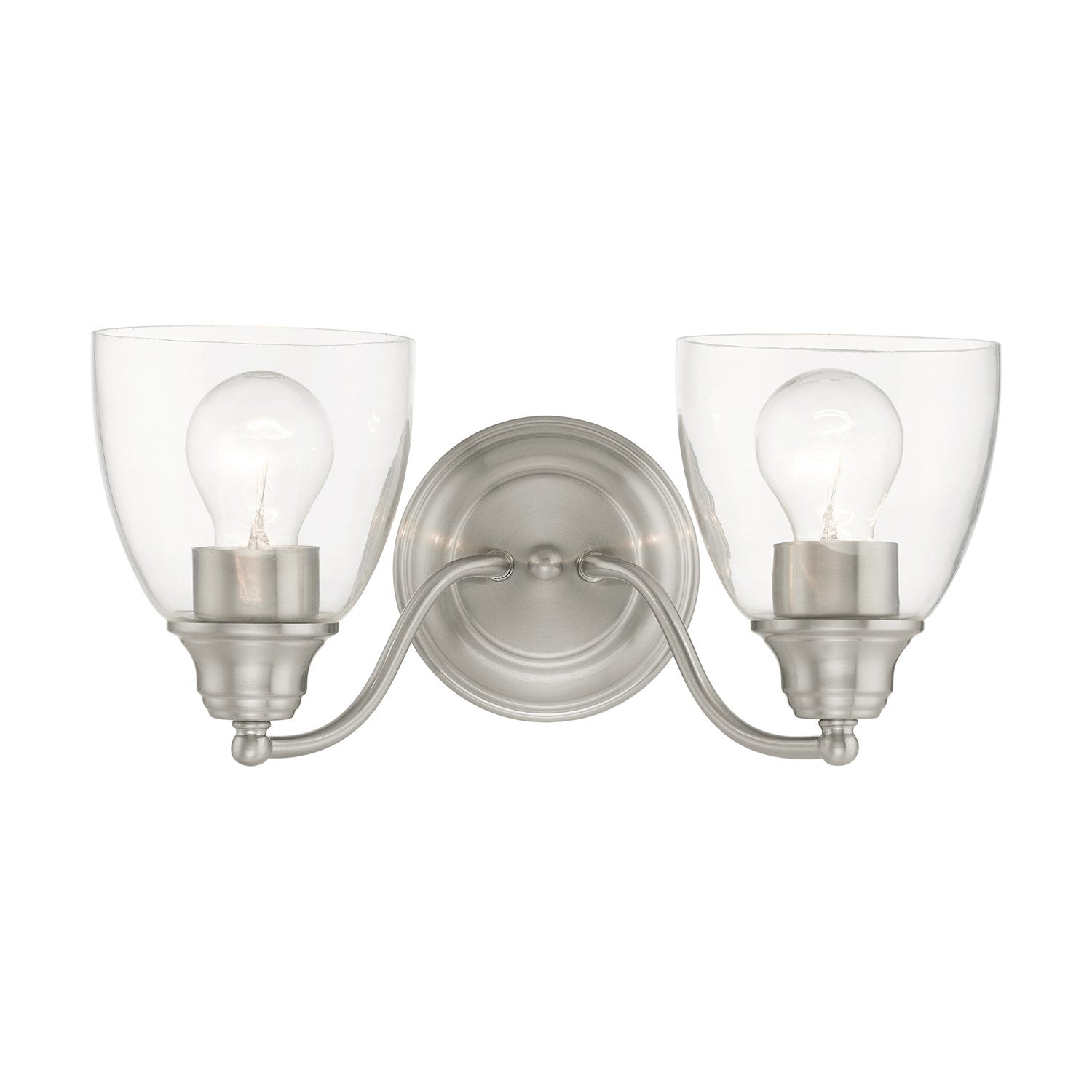 2 Light Brushed Nickel Vanity Sconce by Livex Lighting