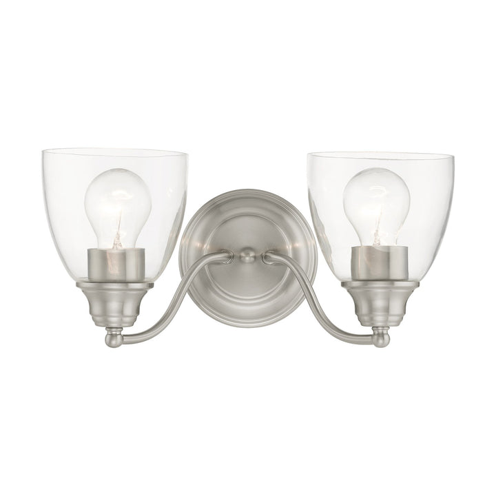 2 Light Brushed Nickel Vanity Sconce by Livex Lighting
