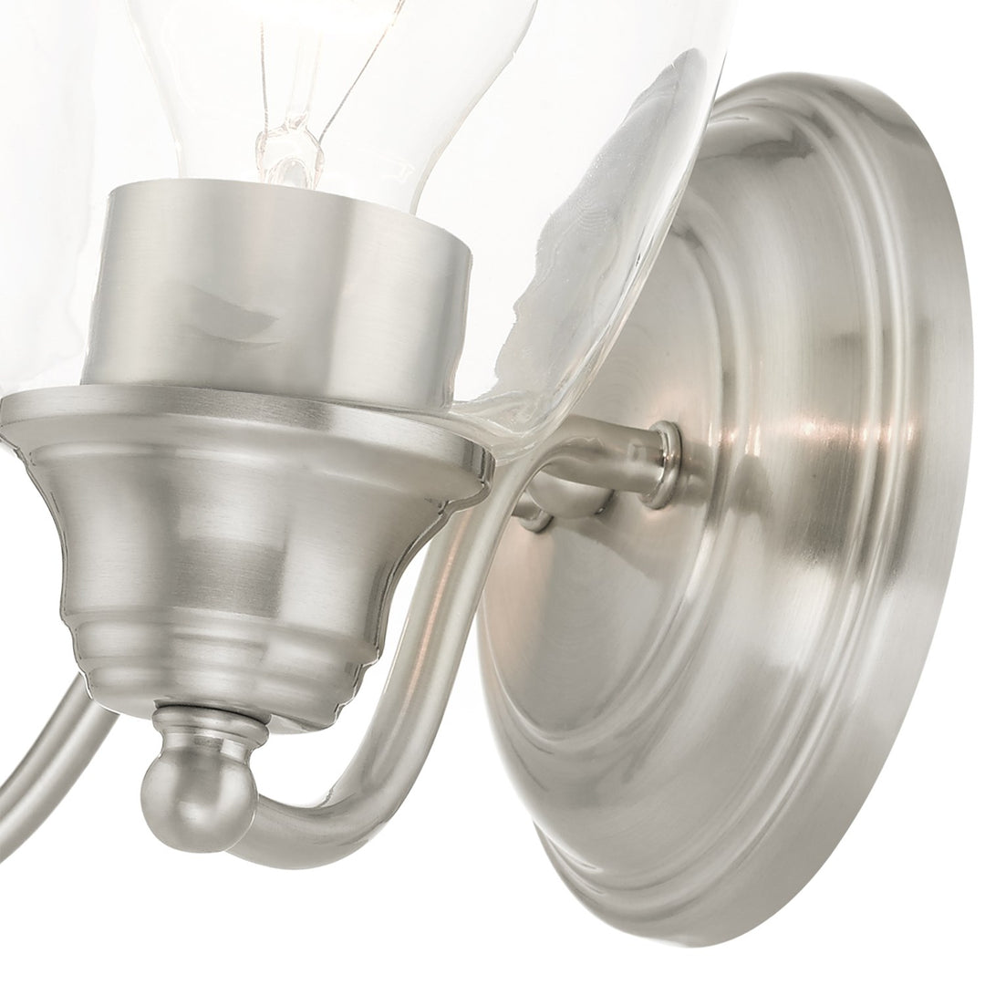 2 Light Brushed Nickel Vanity Sconce