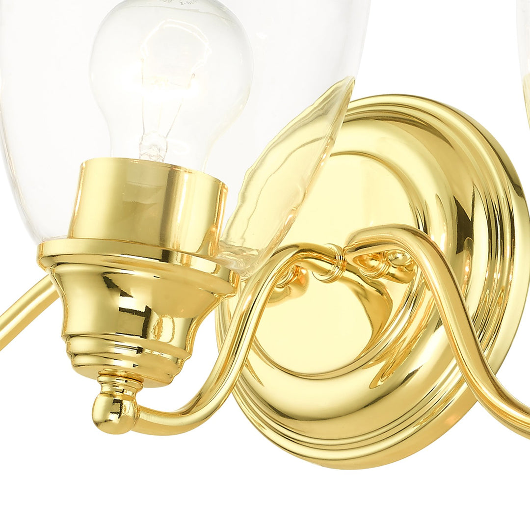 3 Light Polished Brass Vanity Sconce