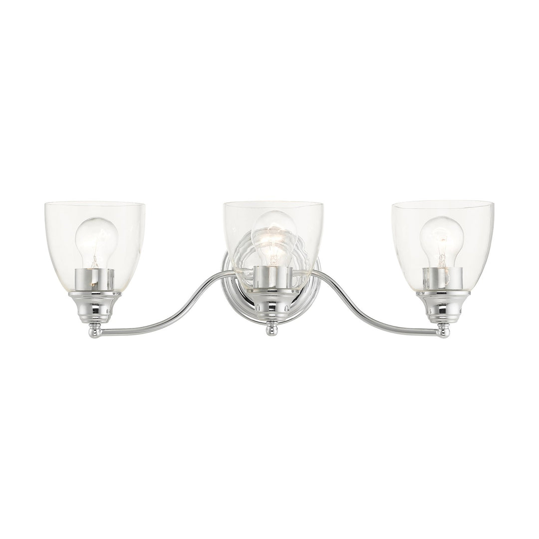 3 Light Polished Chrome Vanity Sconce by Livex Lighting