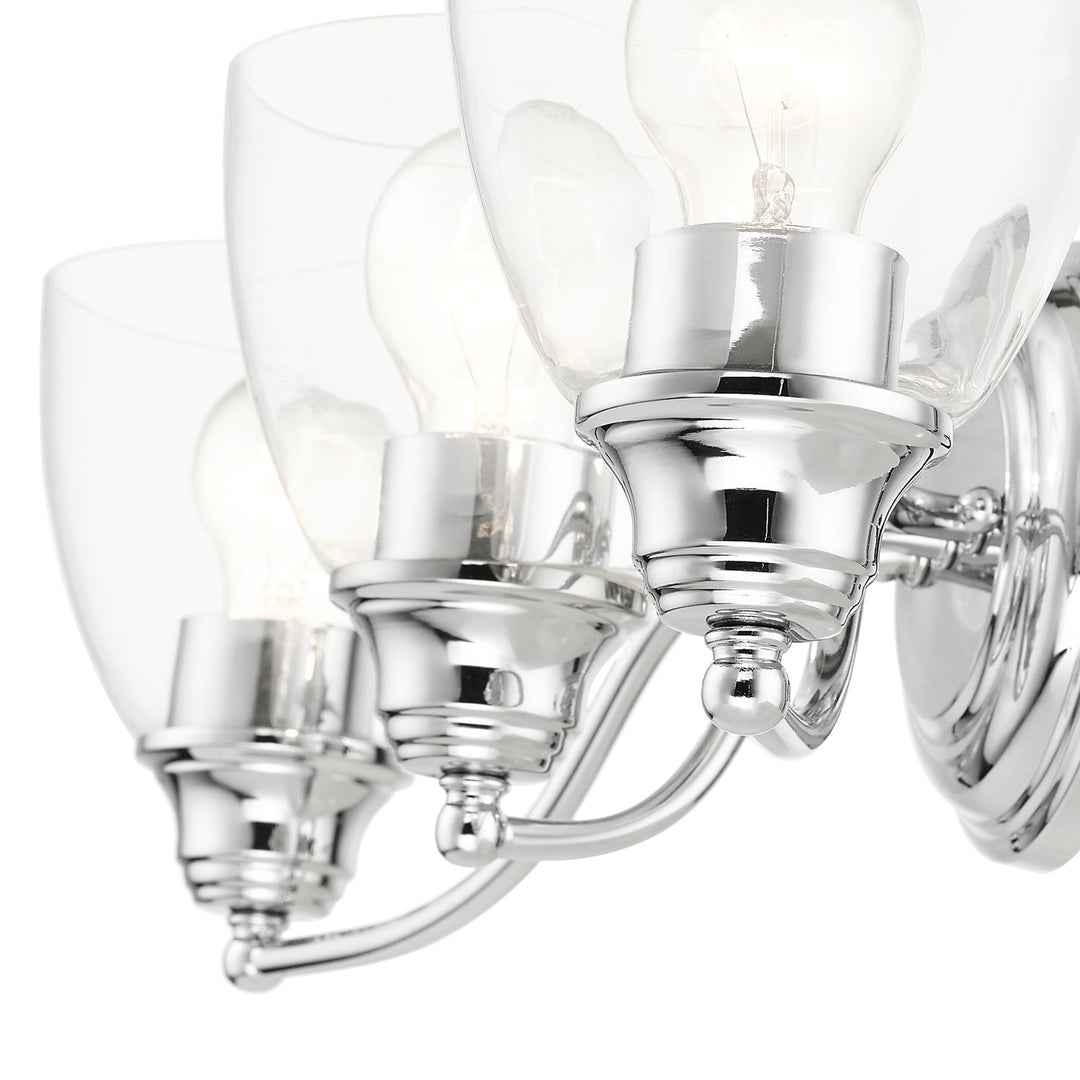 3 Light Polished Chrome Vanity Sconce