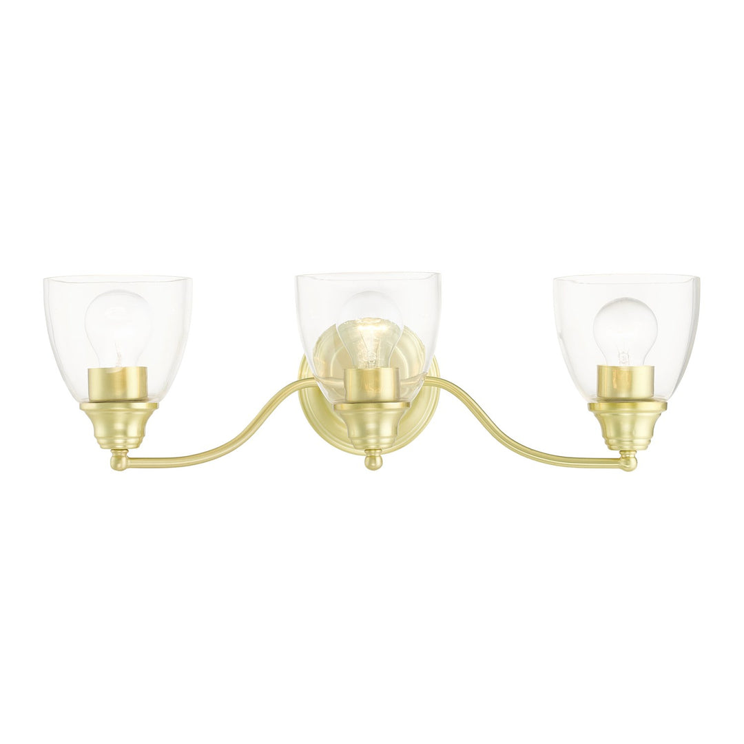 3 Light Satin Brass Vanity Sconce by Livex Lighting