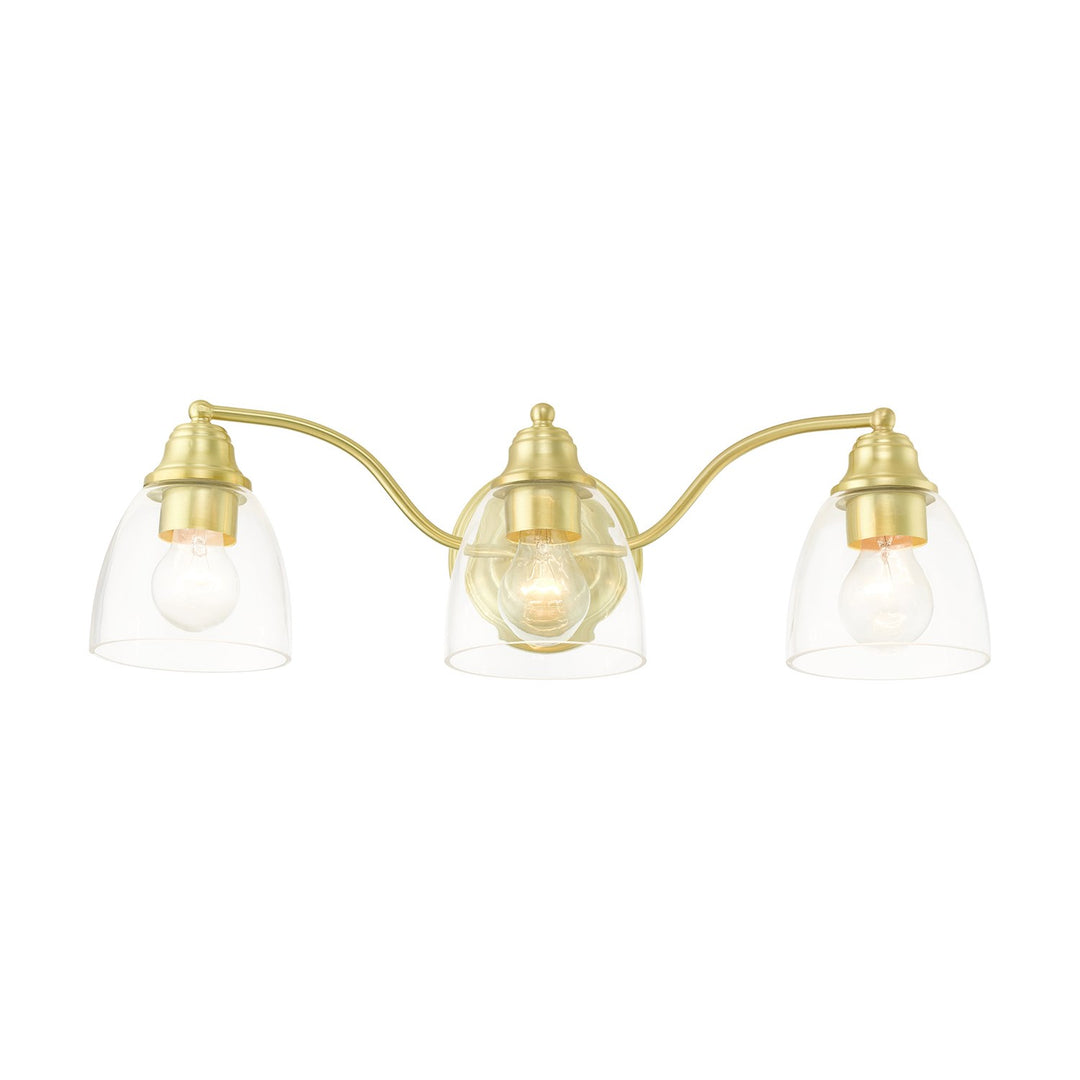 3 Light Satin Brass Vanity Sconce