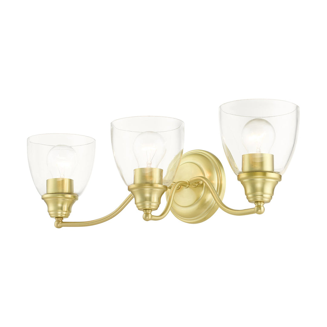 3 Light Satin Brass Vanity Sconce