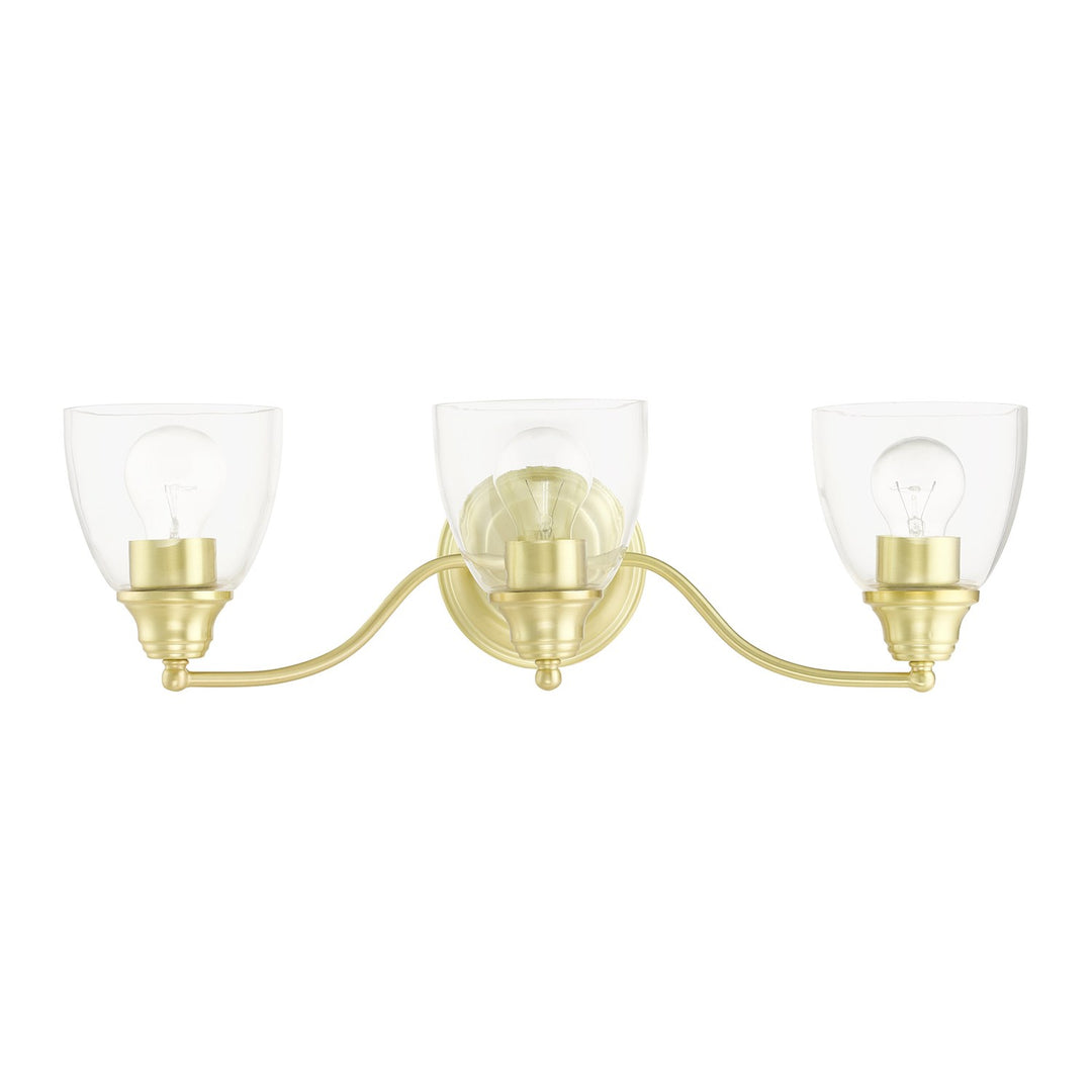 3 Light Satin Brass Vanity Sconce