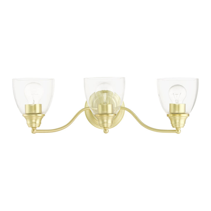 3 Light Satin Brass Vanity Sconce
