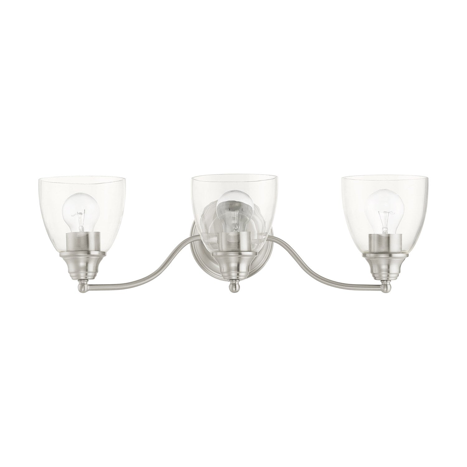 3 Light Brushed Nickel Vanity Sconce by Livex Lighting