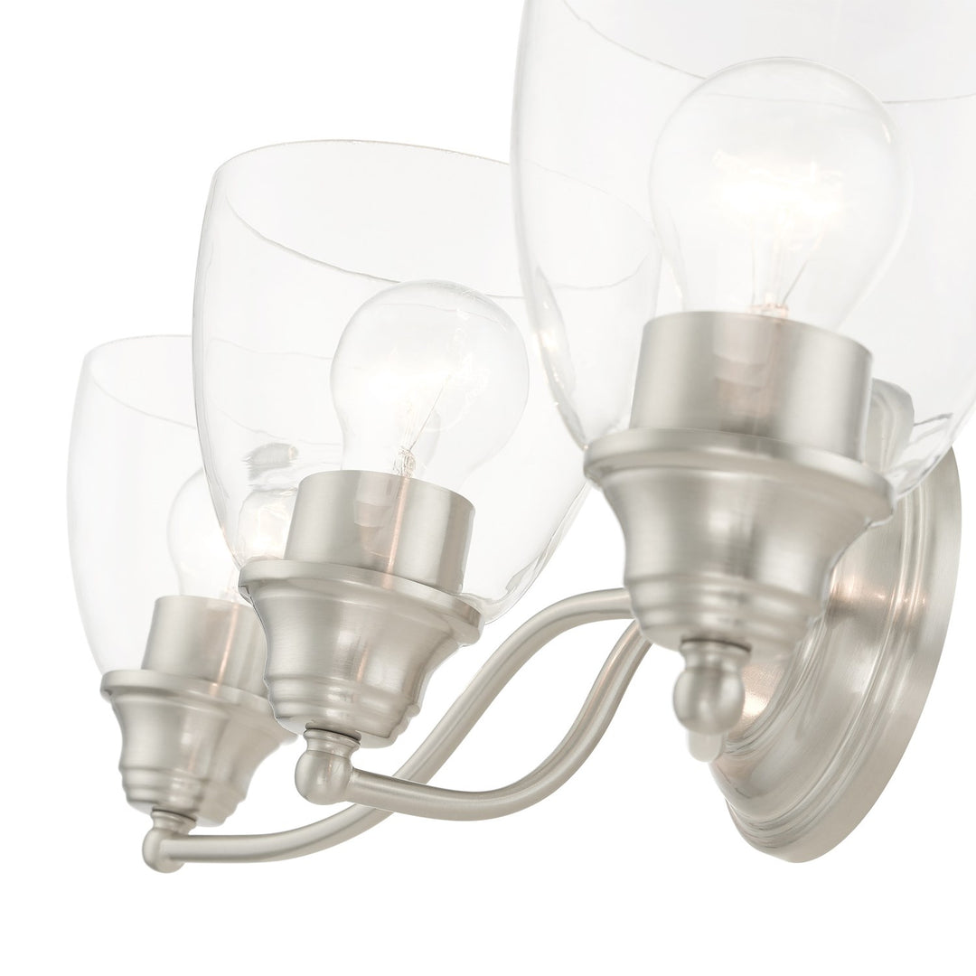 3 Light Brushed Nickel Vanity Sconce