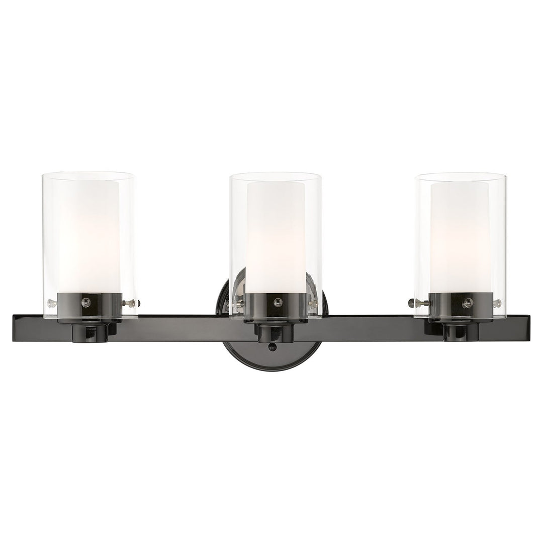 3 Light Polished Black Chrome Bath Vanity by Livex Lighting