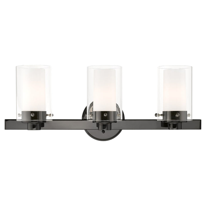 3 Light Polished Black Chrome Bath Vanity by Livex Lighting