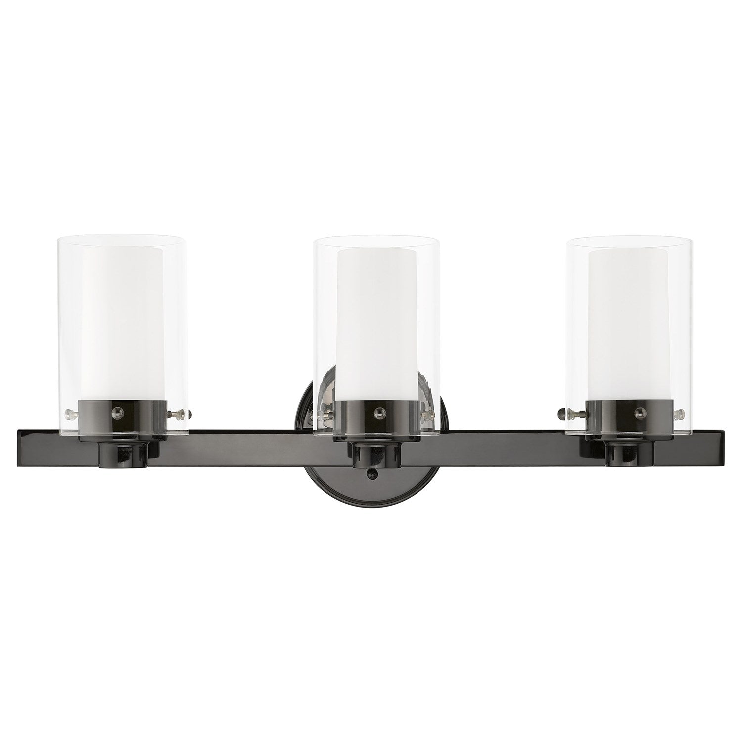 3 Light Polished Black Chrome Bath Vanity