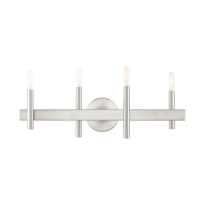 4 Light Brushed Nickel Bath Vanity by Livex Lighting