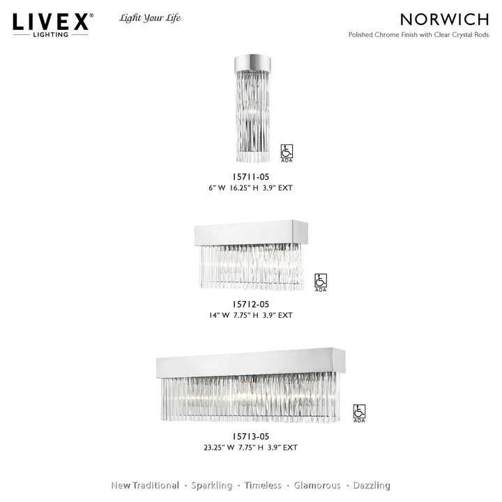 2 Light Polished Chrome Bath Vanity
