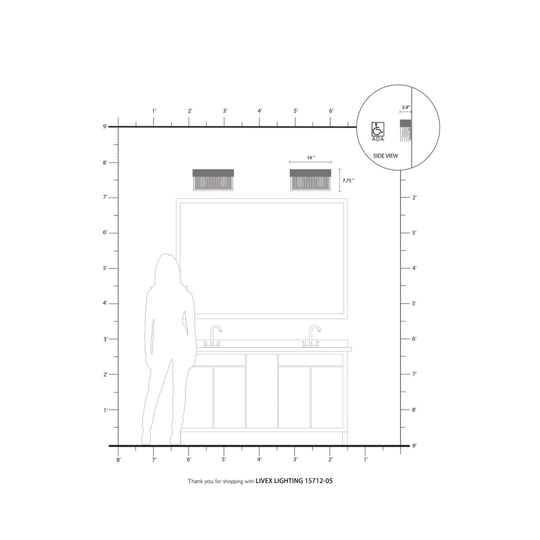 2 Light Polished Chrome Bath Vanity
