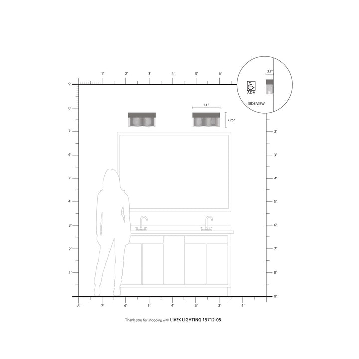 2 Light Polished Chrome Bath Vanity