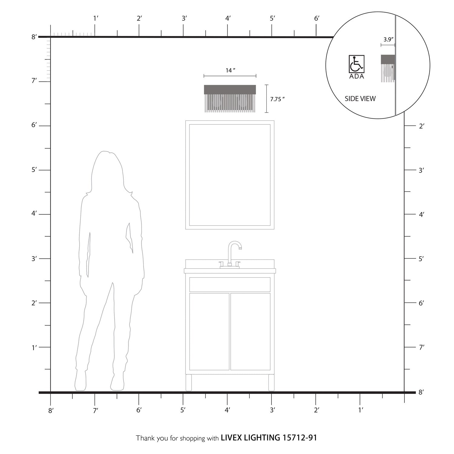 2 Light Brushed Nickel Bath Vanity