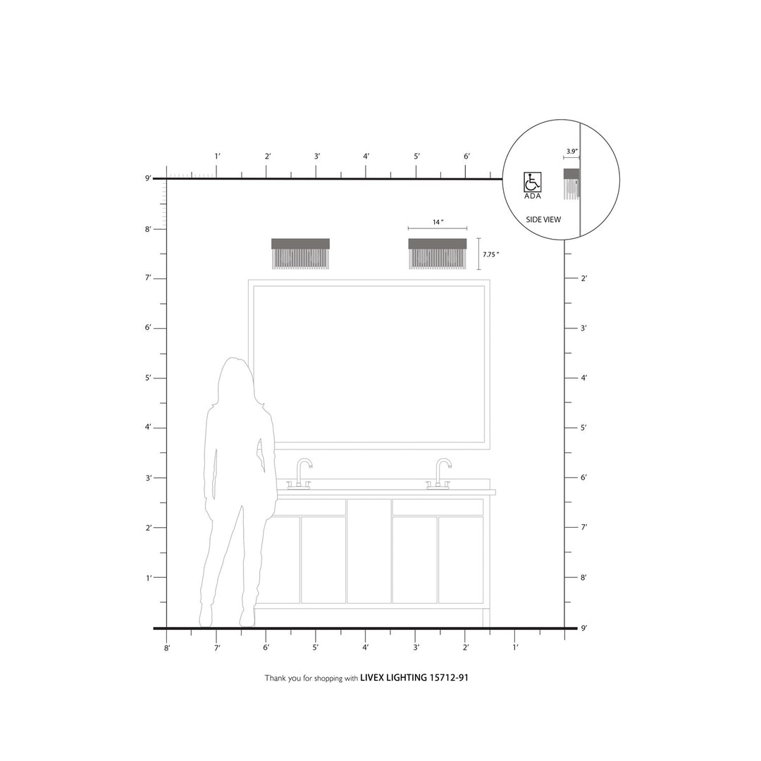 2 Light Brushed Nickel Bath Vanity