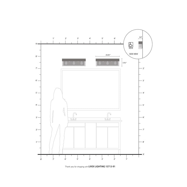 3 Light Brushed Nickel Bath Vanity