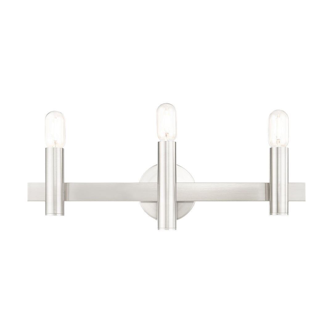 3 Light Brushed Nickel Bath Vanity by Livex Lighting