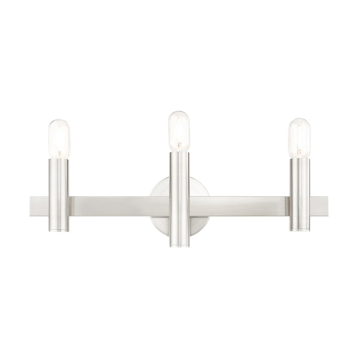 3 Light Brushed Nickel Bath Vanity by Livex Lighting