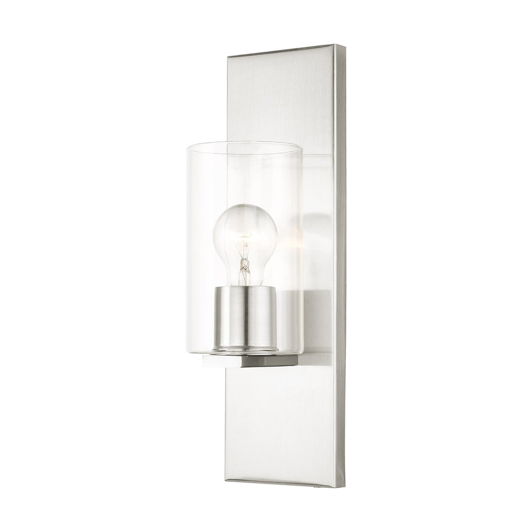 1 Light Brushed Nickel Wall Sconce by Livex Lighting