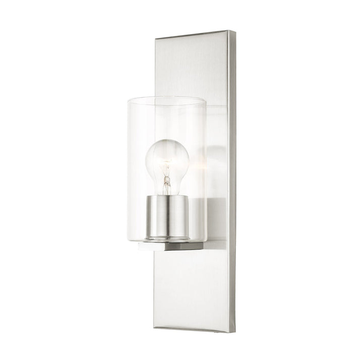 1 Light Brushed Nickel Wall Sconce by Livex Lighting