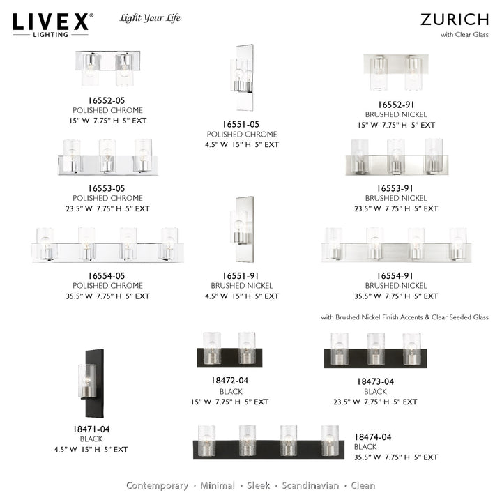 1 Light Brushed Nickel Wall Sconce