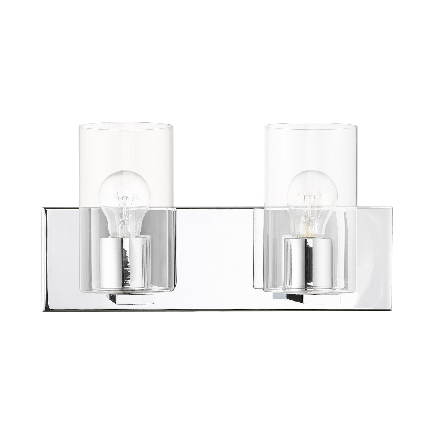 2 Light Polished Chrome Bath Vanity