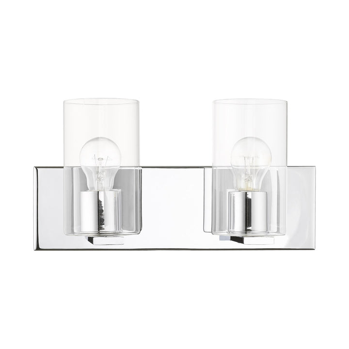 2 Light Polished Chrome Bath Vanity