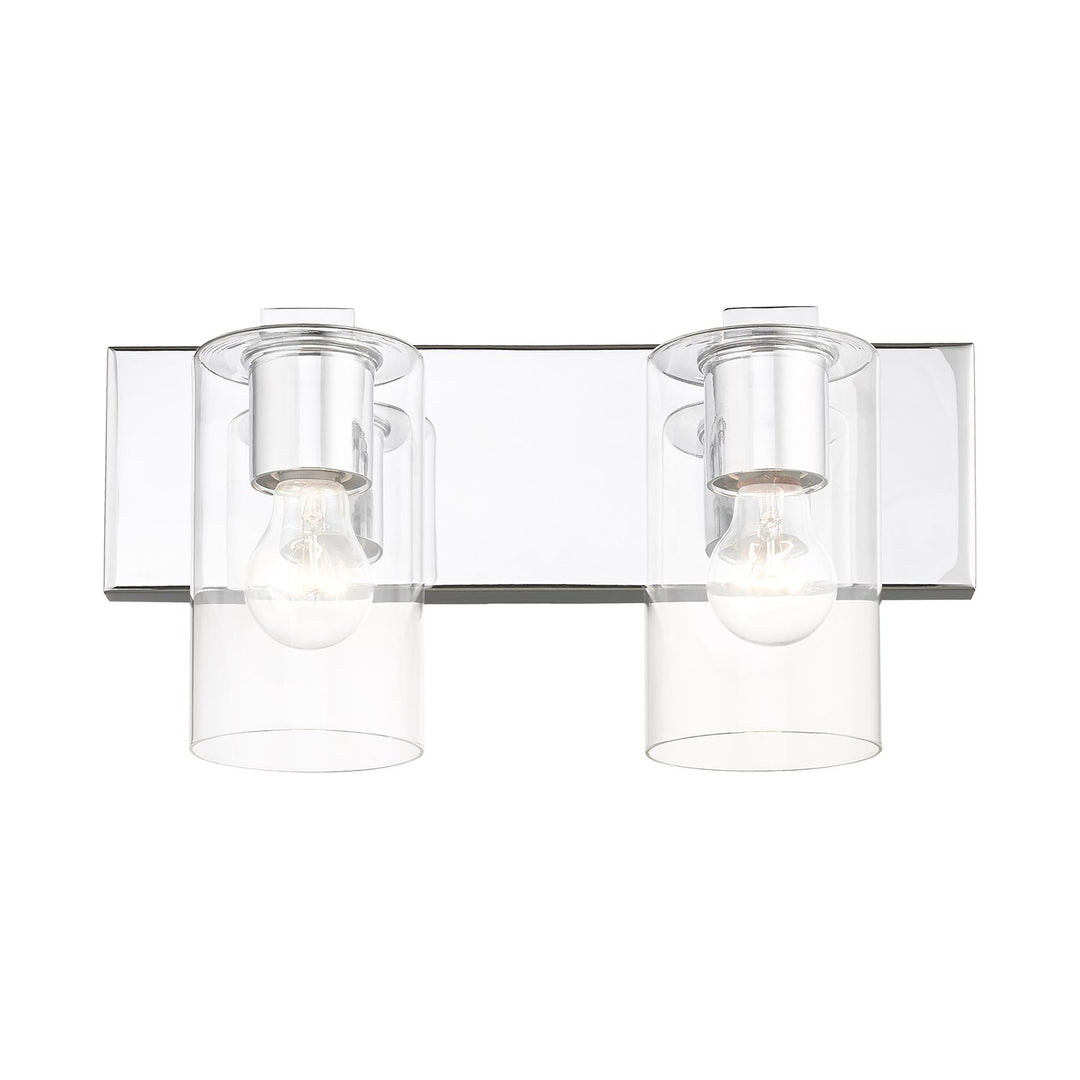 2 Light Polished Chrome Bath Vanity
