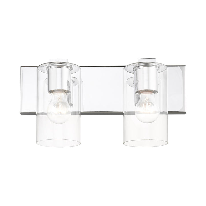 2 Light Polished Chrome Bath Vanity