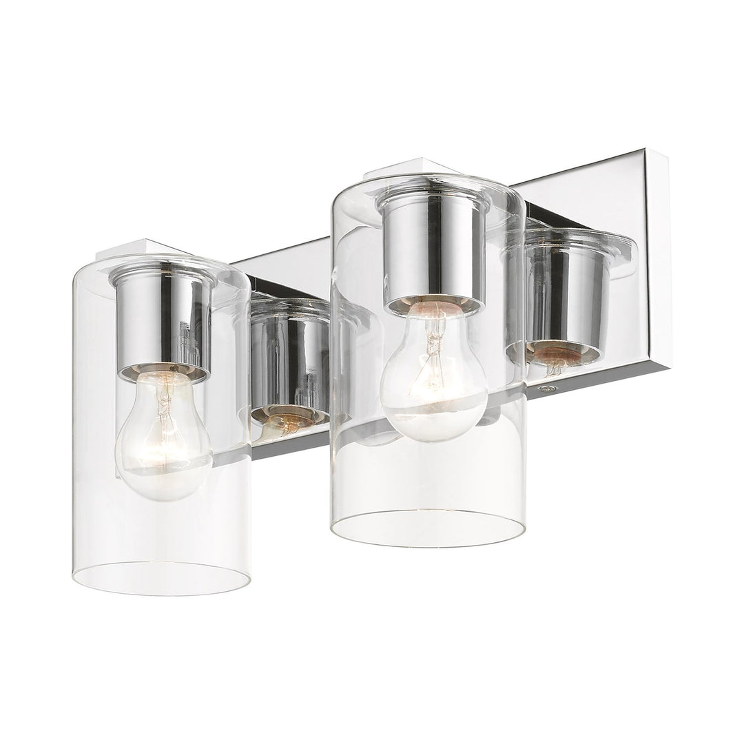 2 Light Polished Chrome Bath Vanity
