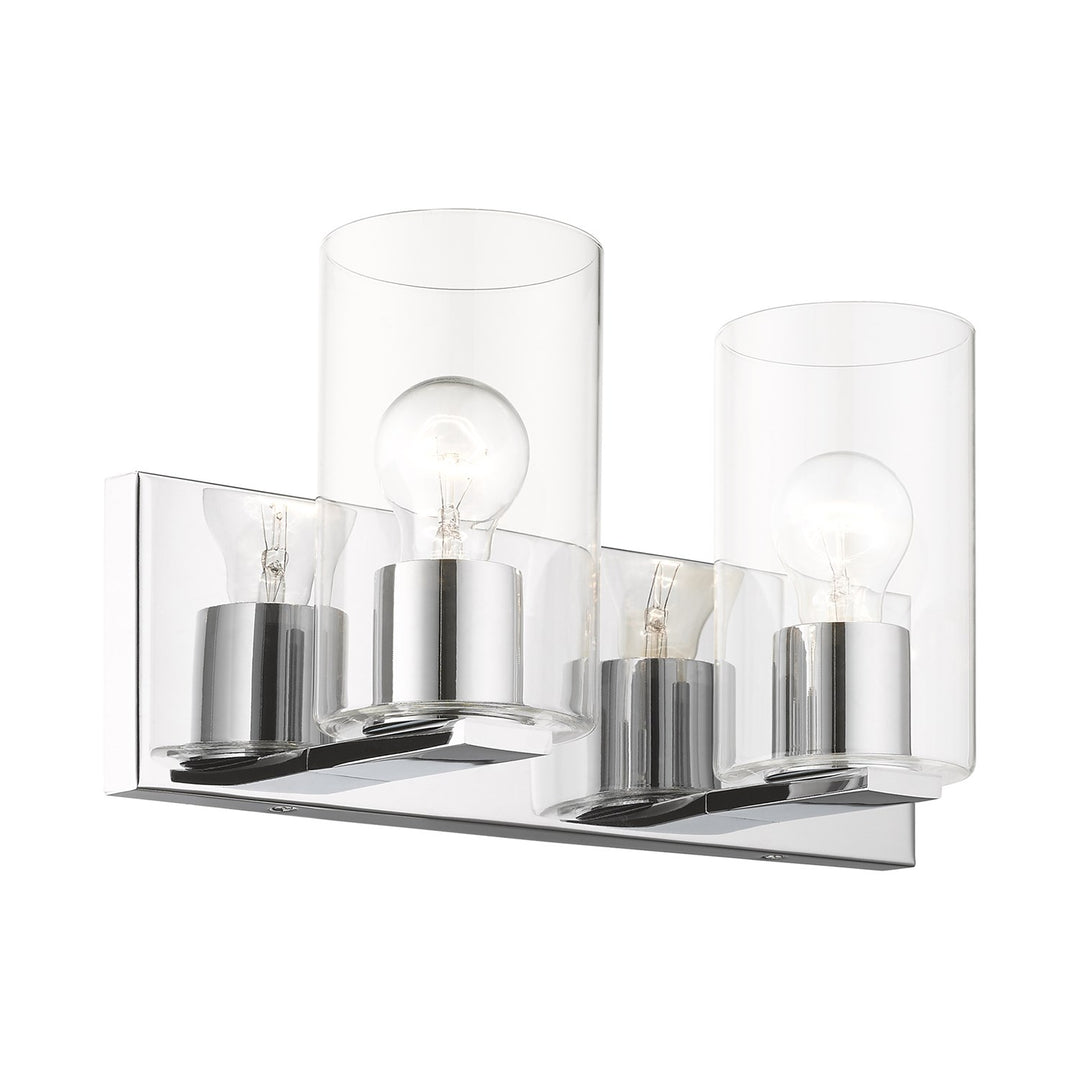 2 Light Polished Chrome Bath Vanity