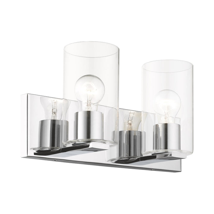 2 Light Polished Chrome Bath Vanity