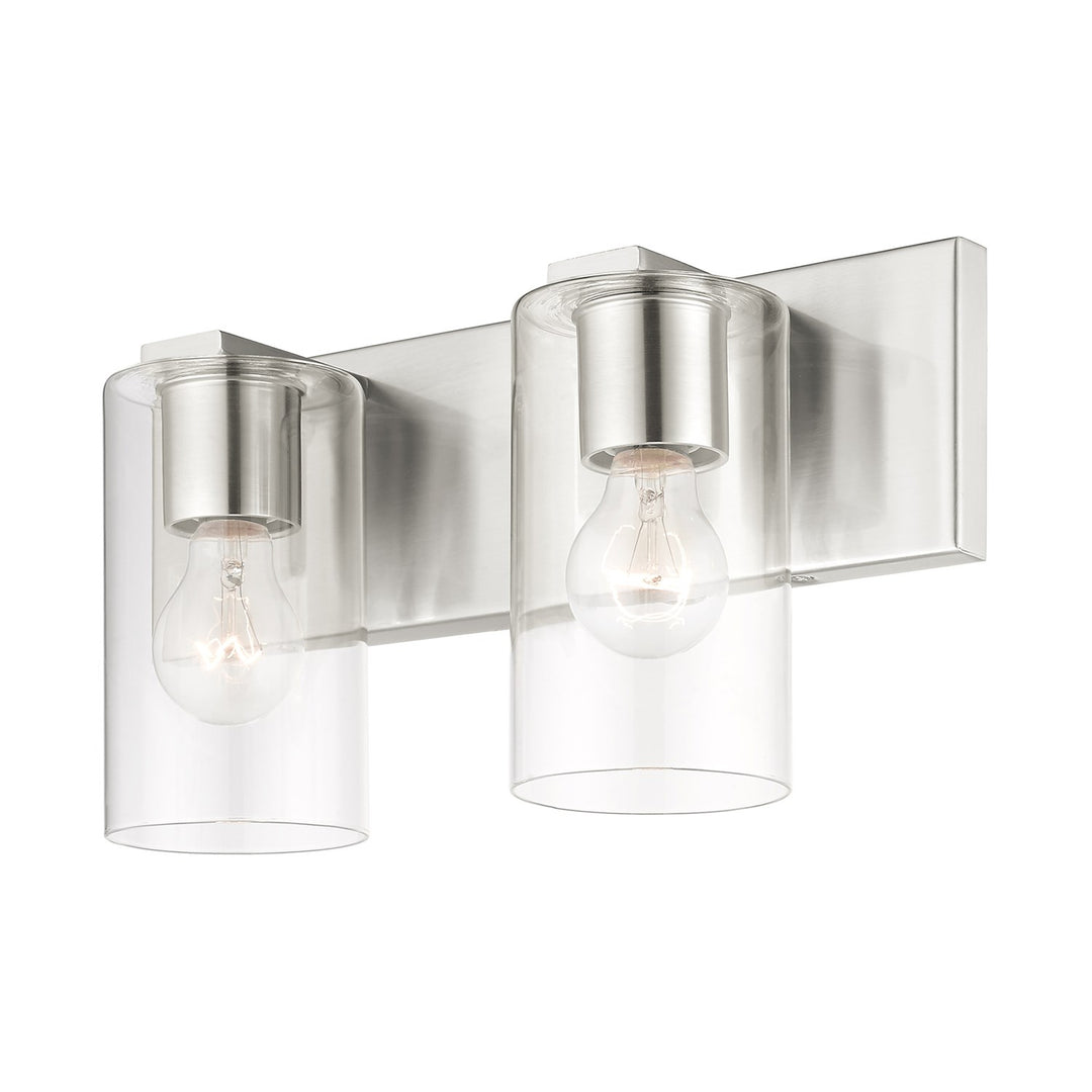 2 Light Brushed Nickel Bath Vanity