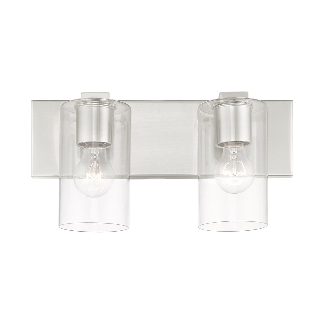 2 Light Brushed Nickel Bath Vanity