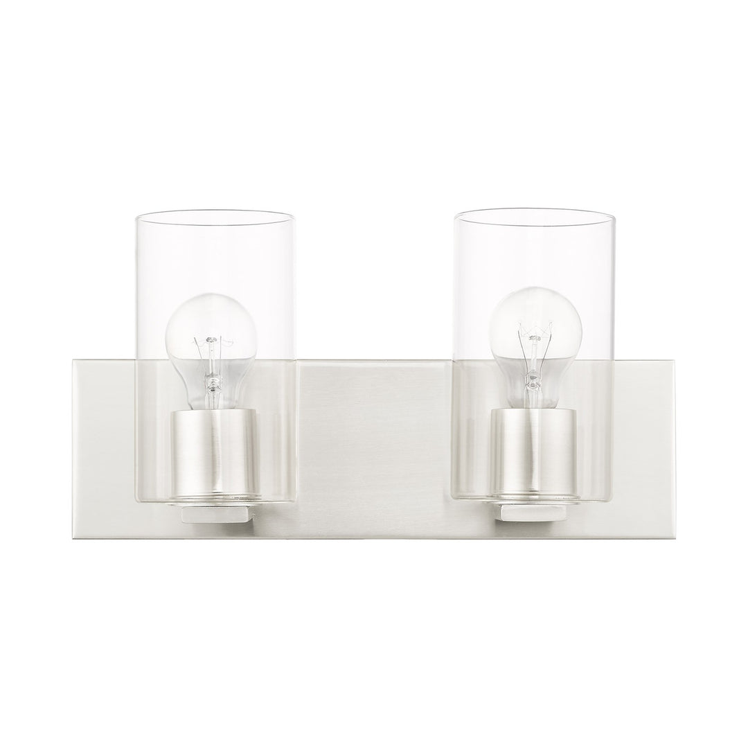2 Light Brushed Nickel Bath Vanity