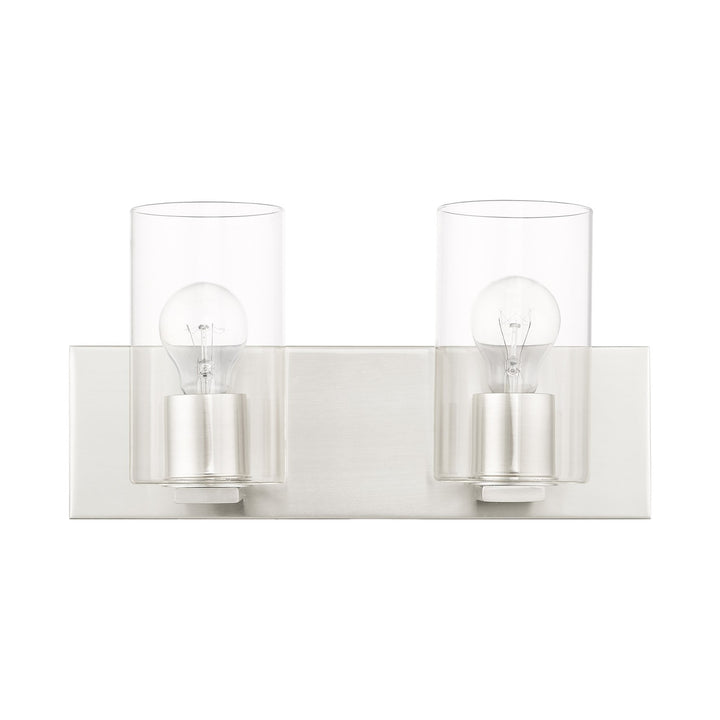 2 Light Brushed Nickel Bath Vanity