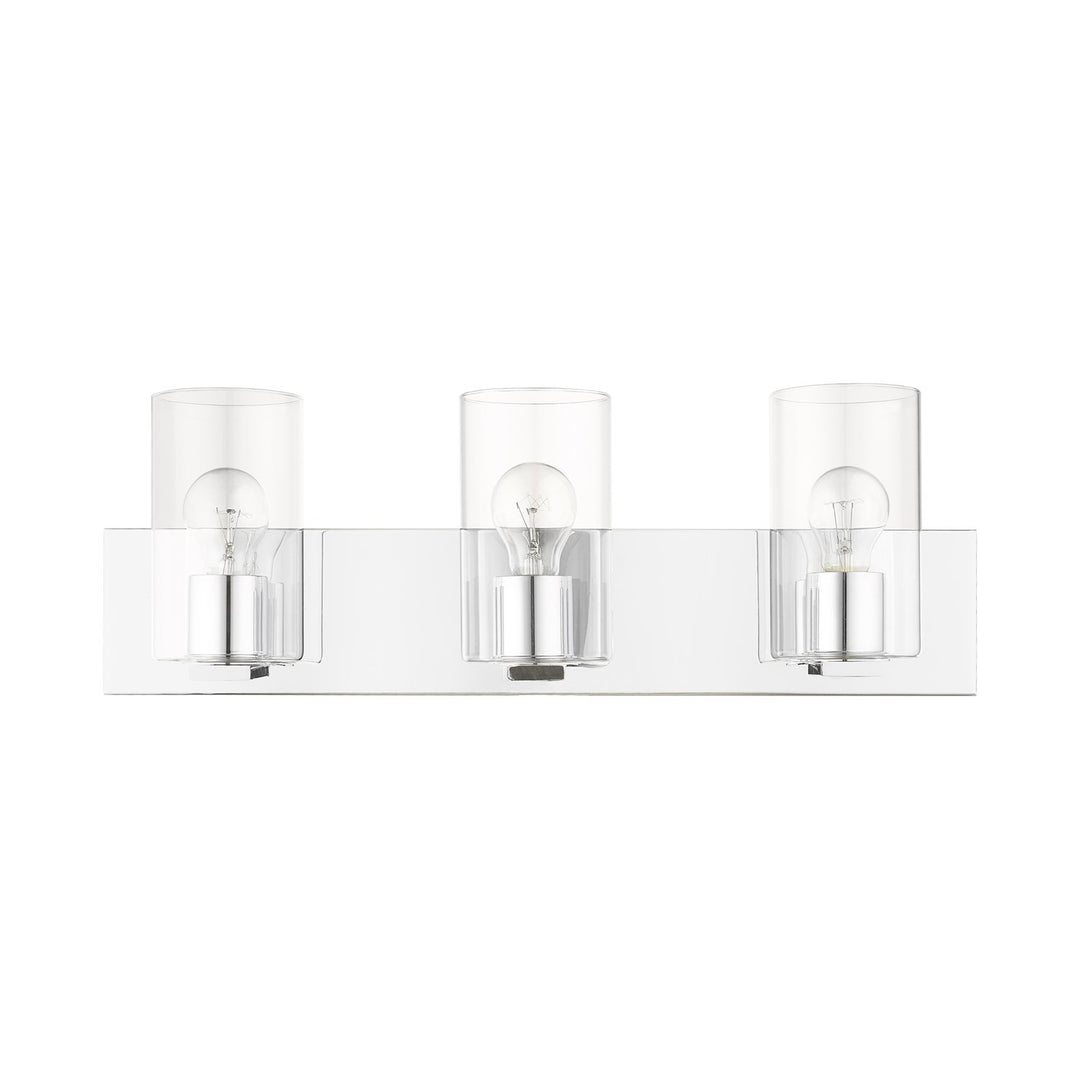3 Light Polished Chrome Bath Vanity
