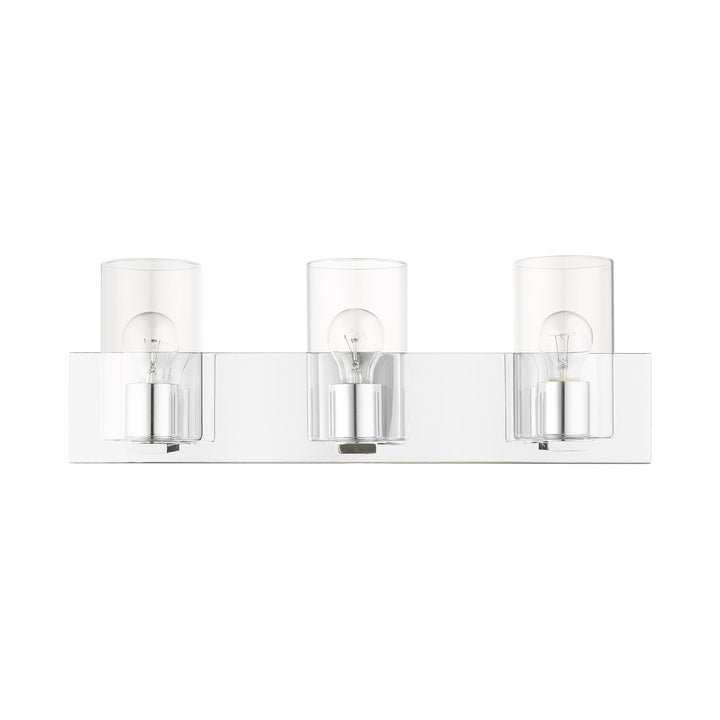 3 Light Polished Chrome Bath Vanity